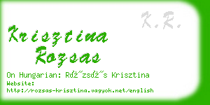 krisztina rozsas business card